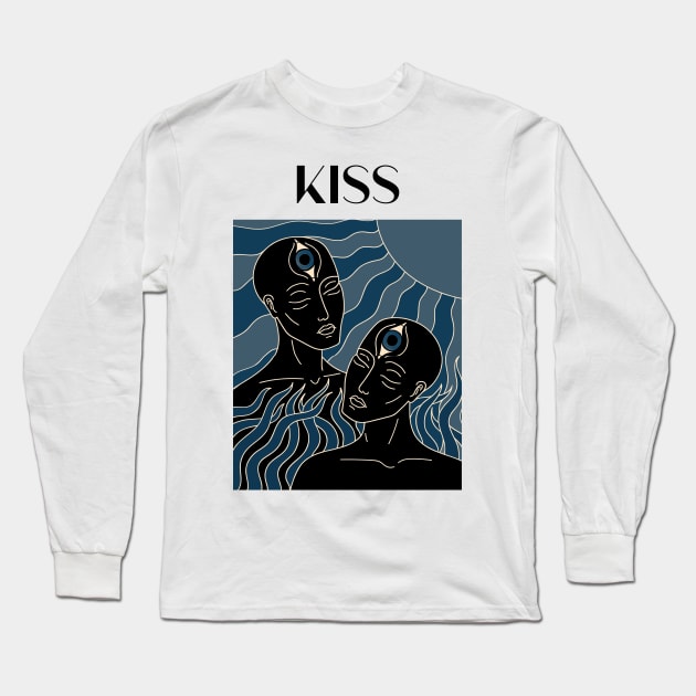 The Dark Sun Of Kiss Long Sleeve T-Shirt by limatcin